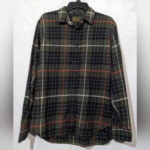 Lucky Brand Classic Fit Long Sleeve Plaid Soft Flannel Button Down Shirt Sz L